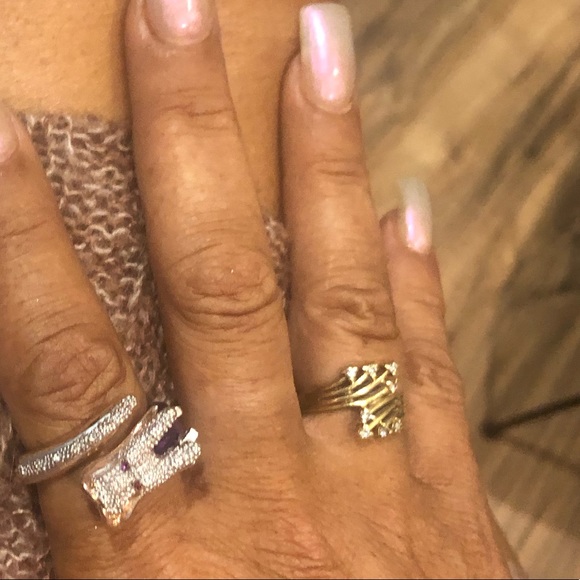 1 DY Sale ONLY! 14K ROSE GOLD DRAGON WHite Sapph R - Picture 15 of 16